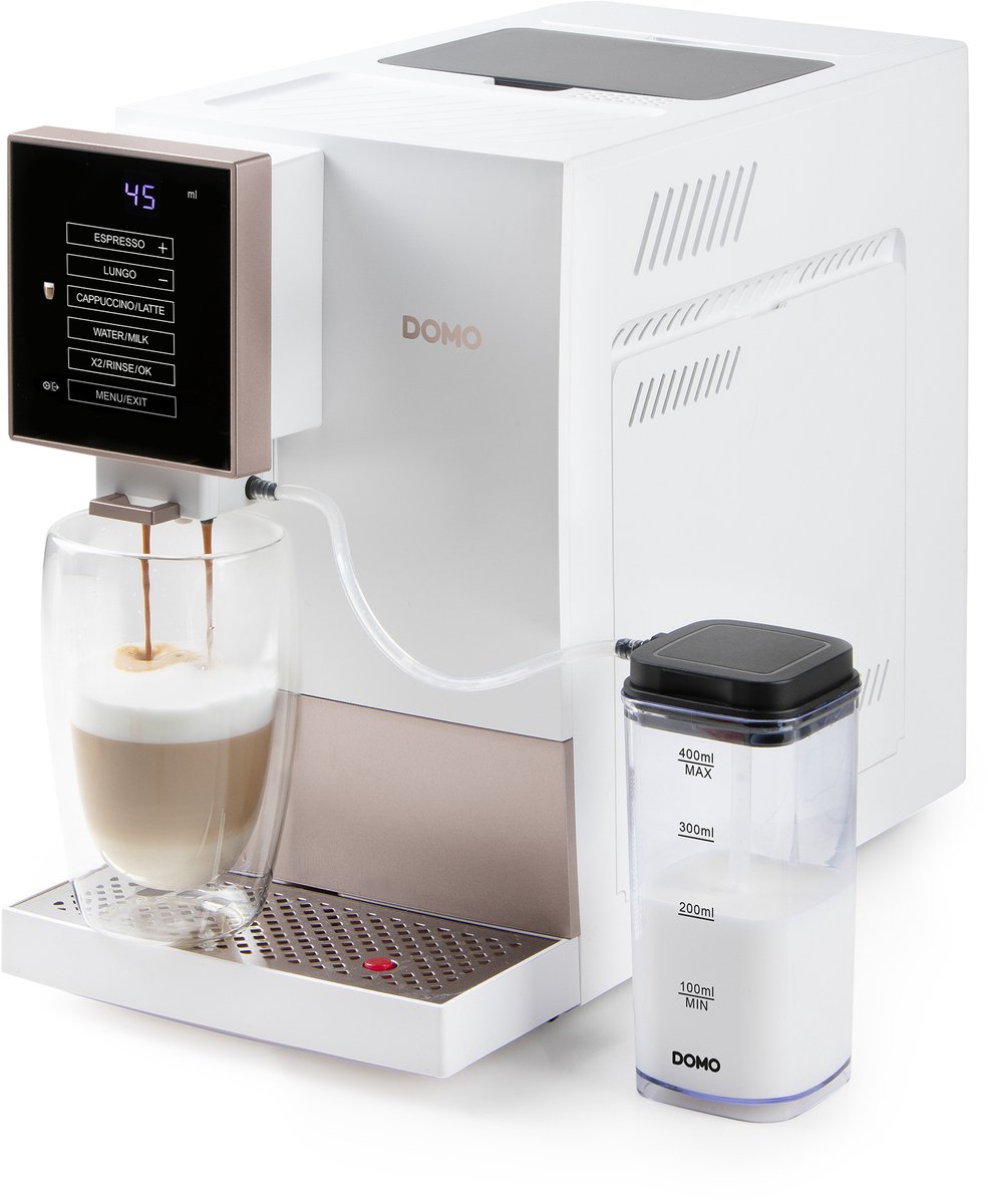 Domo DO742K Volautomatische Espressomachine Wit