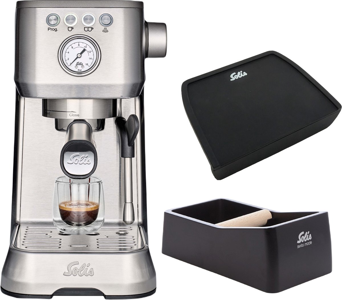 Solis Barista Perfetta Plus 1170 - Pistonmachine - Espressomachine - Zilver
